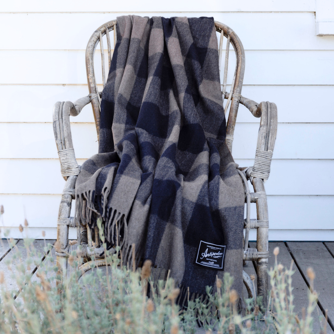 Antipodean Collection | Recycled Wool Check Blankets | Bellfield