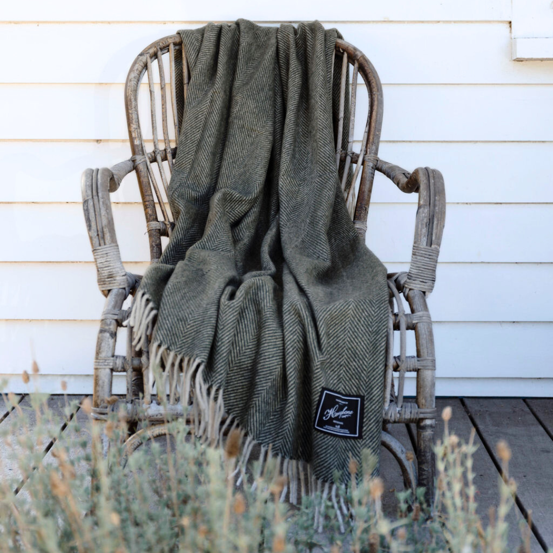 Herringbone Collection | Recycled Wool Blankets | Bayleaf