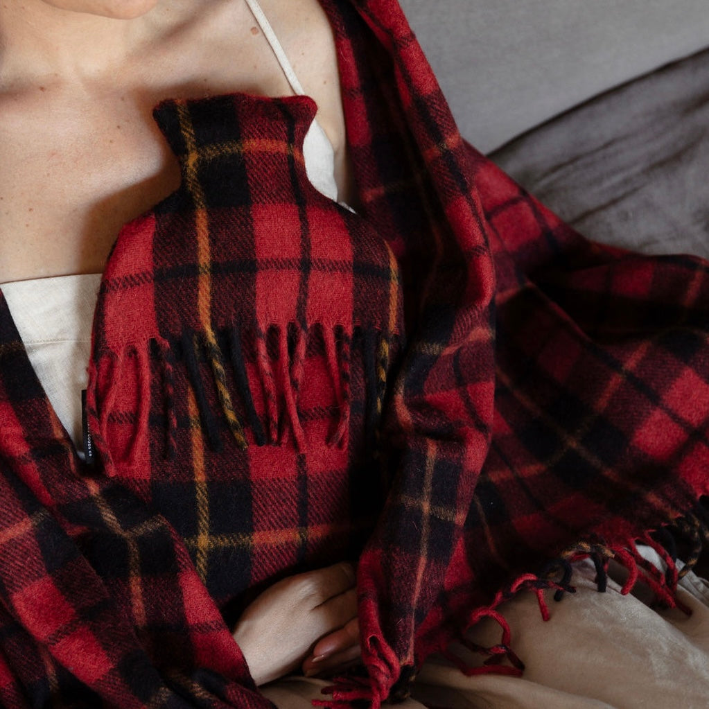 Recycled Wool Tartan Hot Water Bottle Covers | Rebellion