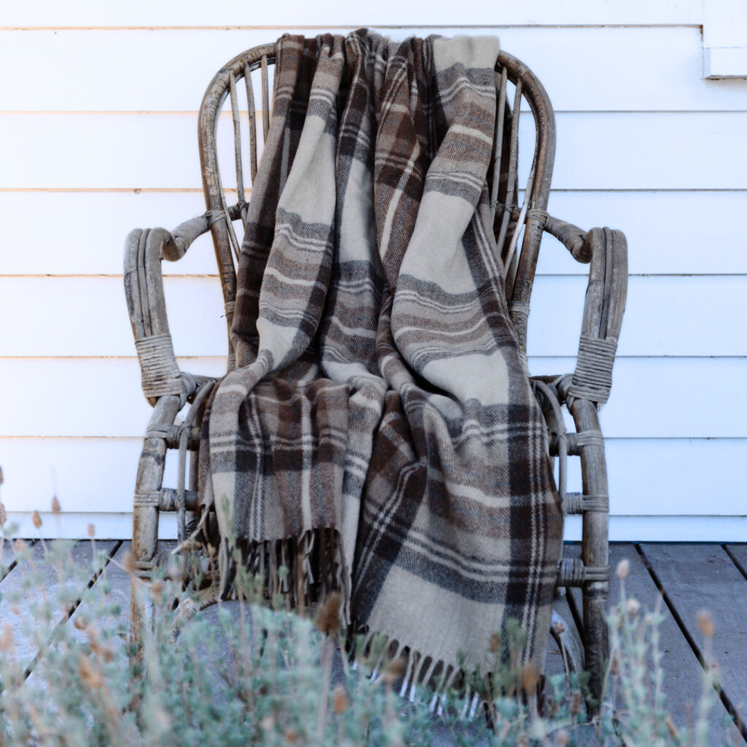 Heritage Collection | Recycled Wool Tartan Blankets | Malt