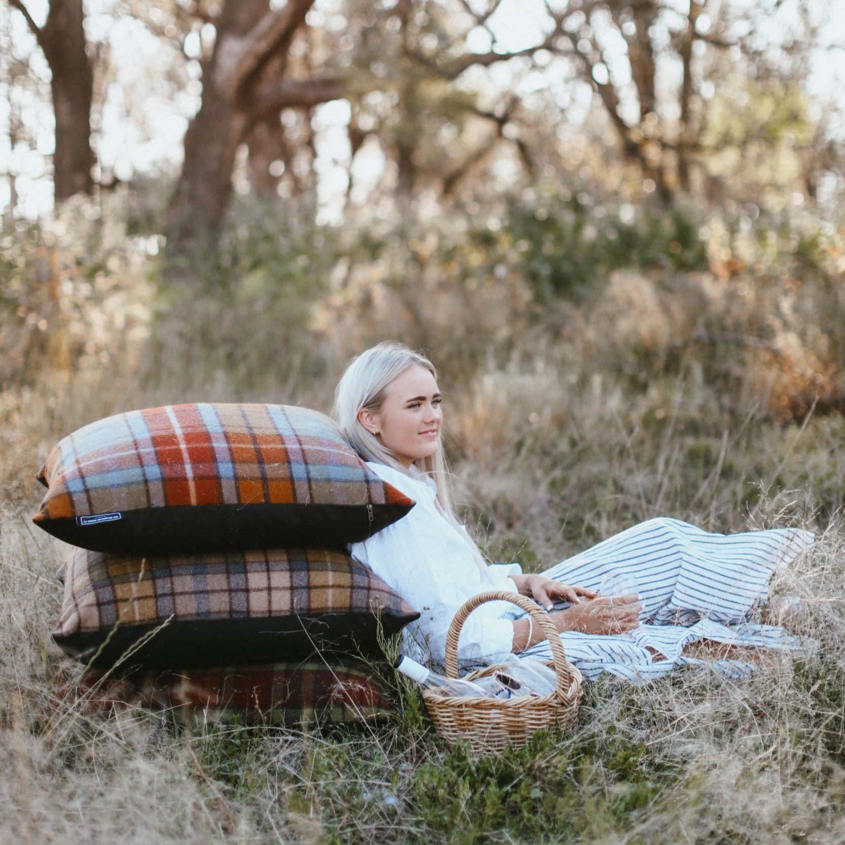 GGCo. Tartan Paddock Pillow™️ (Cover Only) | Smoke