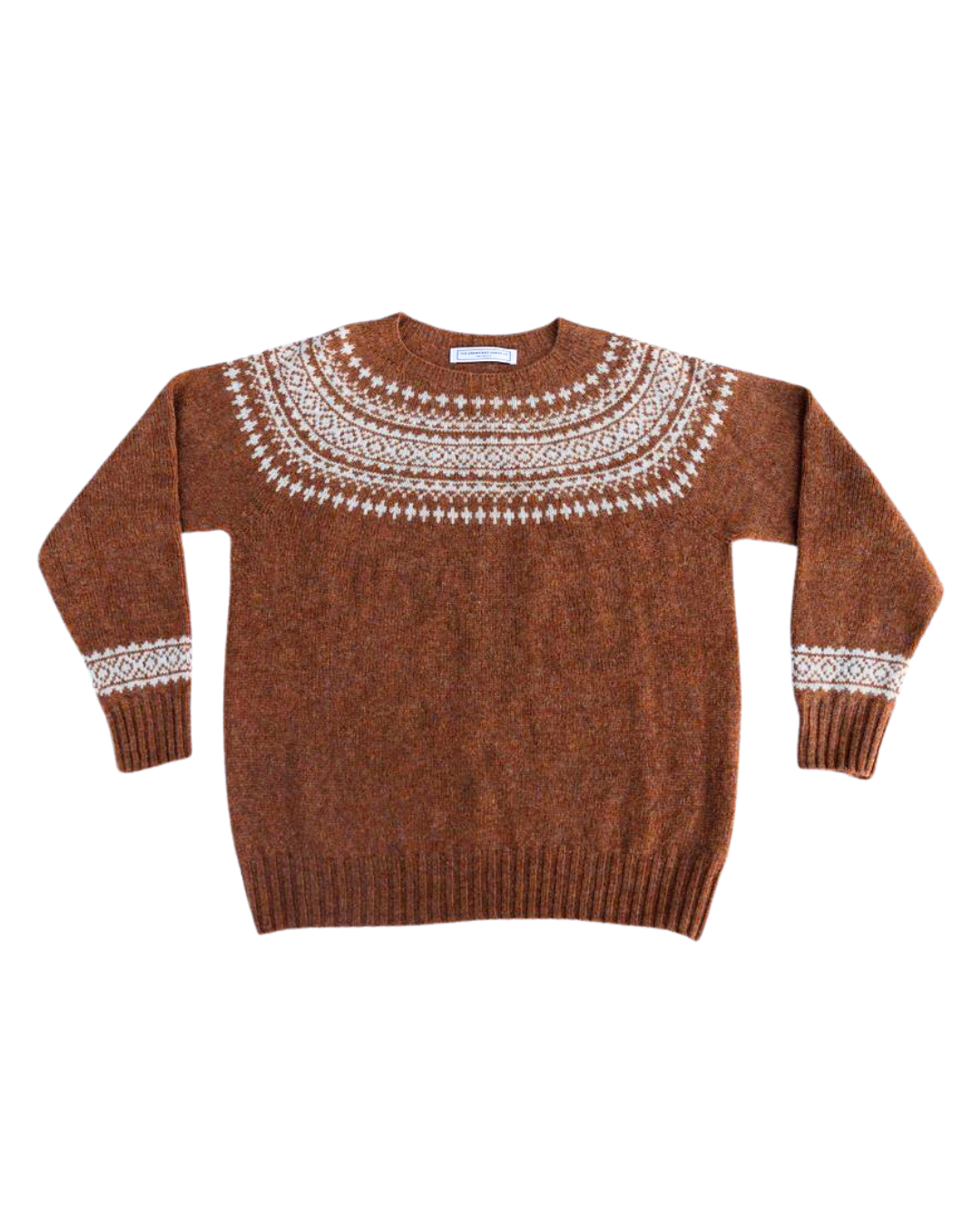 Pure Wool Fair Isle Knit | Cinnamon