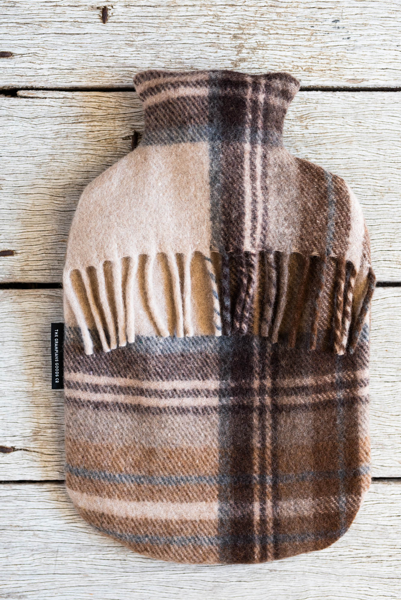 Recycled Wool Tartan Hot Water Bottle Covers | Malt