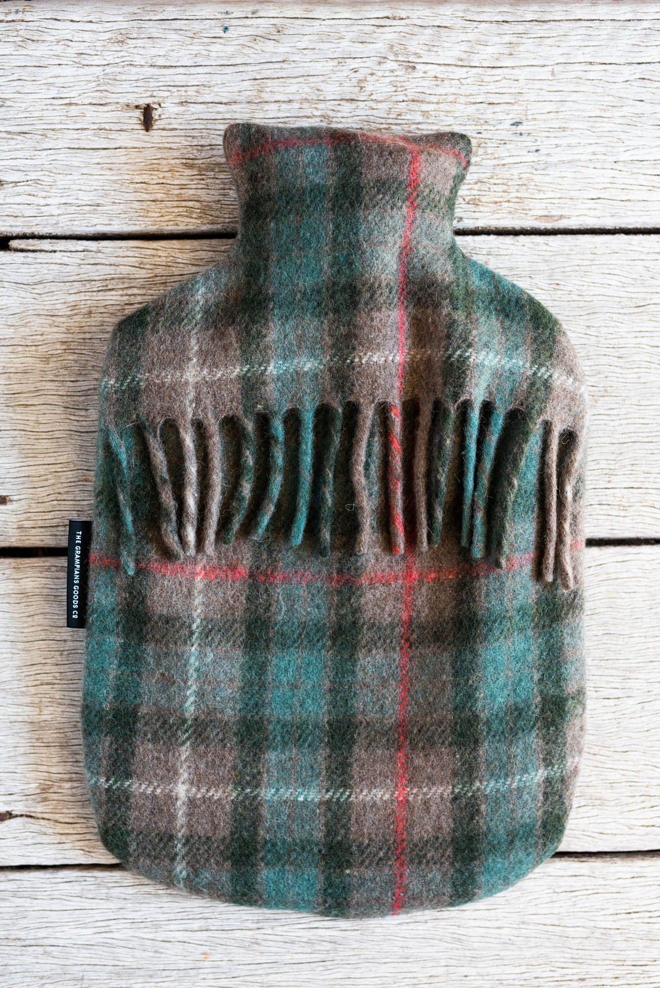 Recycled Wool Tartan Hot Water Bottle Covers | Hunter