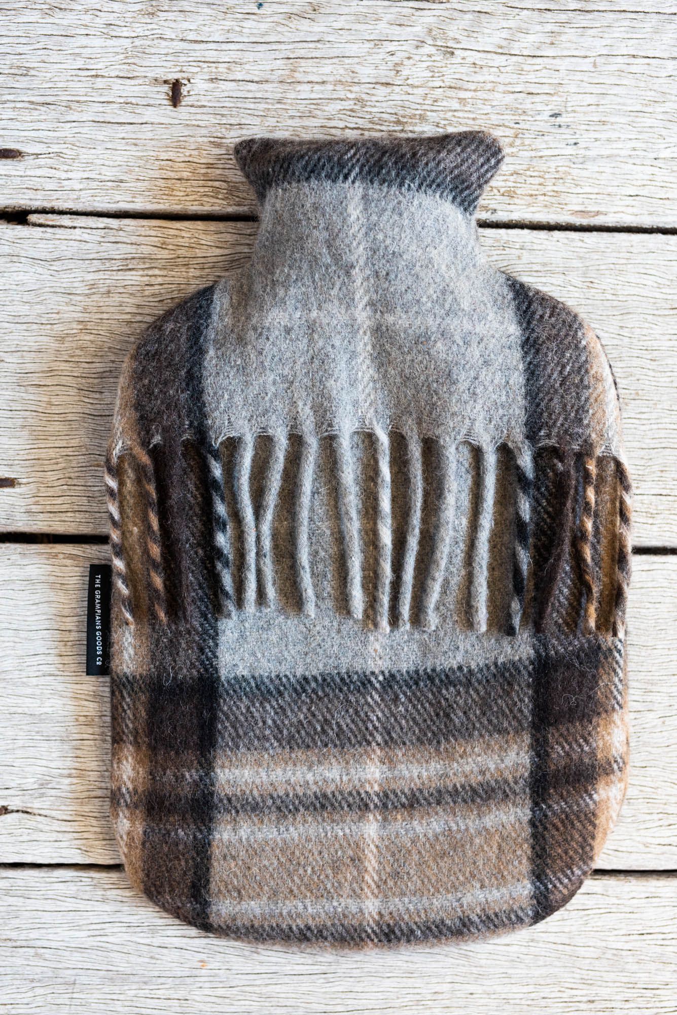 Recycled Wool Tartan Hot Water Bottle Covers