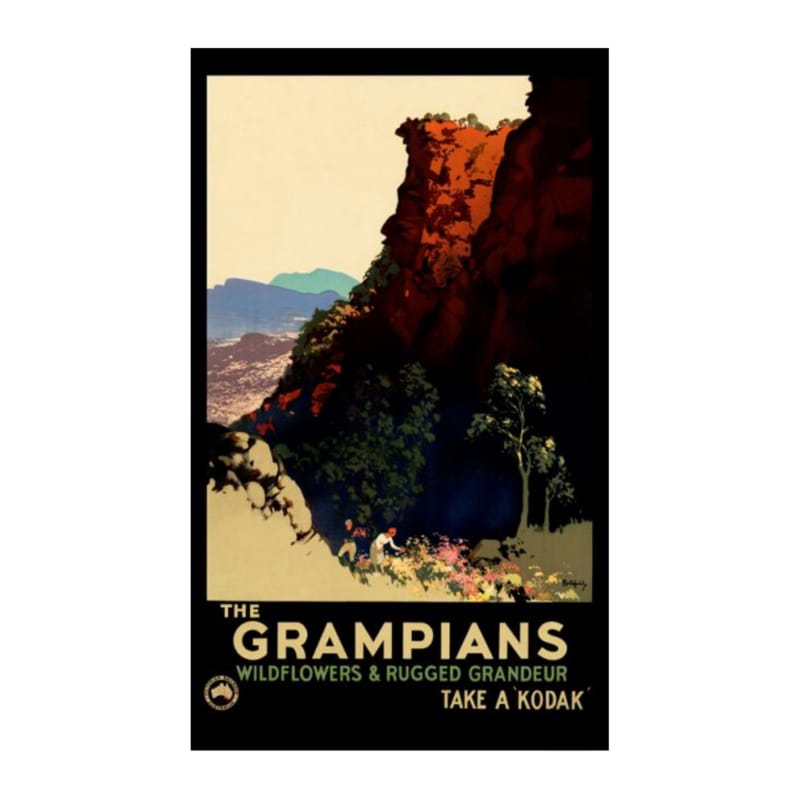 Grampians Vintage Travel Poster by James Northfield