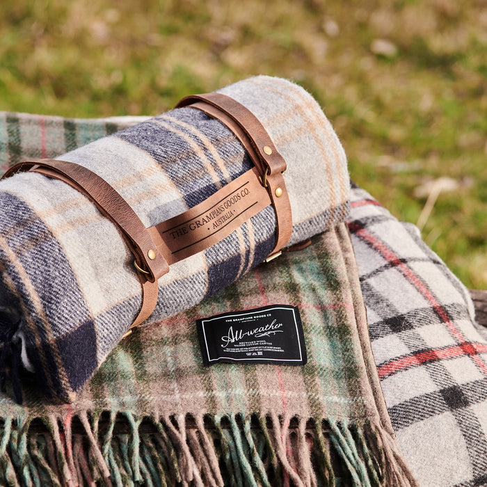 Why a Grampians Goods Co. Recycled Wool Tartan Blanket Is the Perfect Father's Day Gift