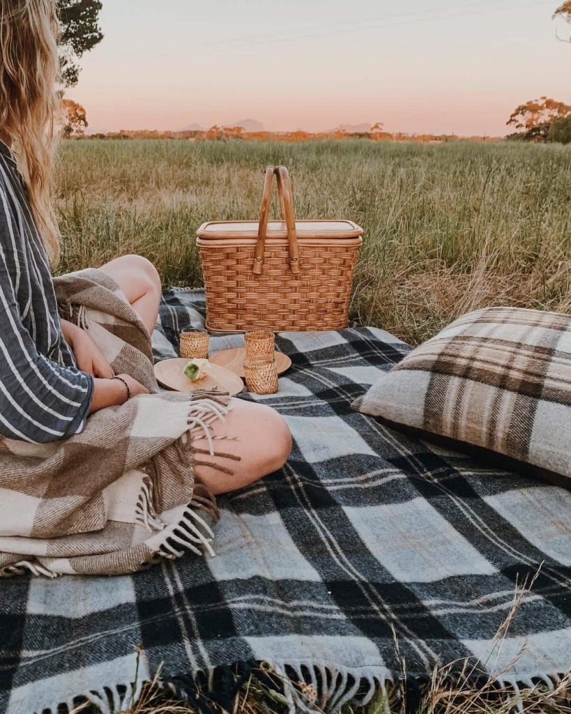 How to Create a Beautiful Picnic Setup Using Tartan Blankets