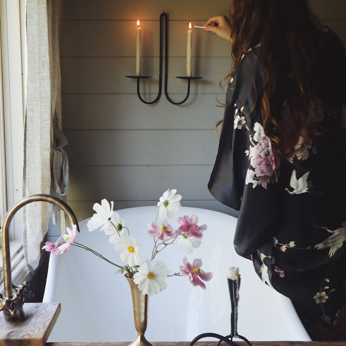 Robe Ink Pure Silk Kimono Robe | Ink — The Grampians Goods Co.