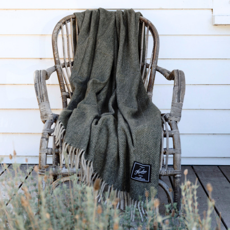 Herringbone Collection | Recycled Wool Blankets | Bayleaf