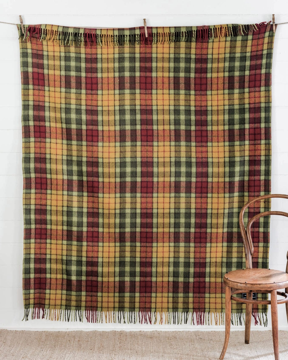Heritage Collection | Recycled Wool Tartan Blankets | Maple Moss