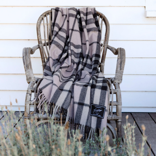 Heritage Collection | Recycled Wool Tartan Blankets | Petal
