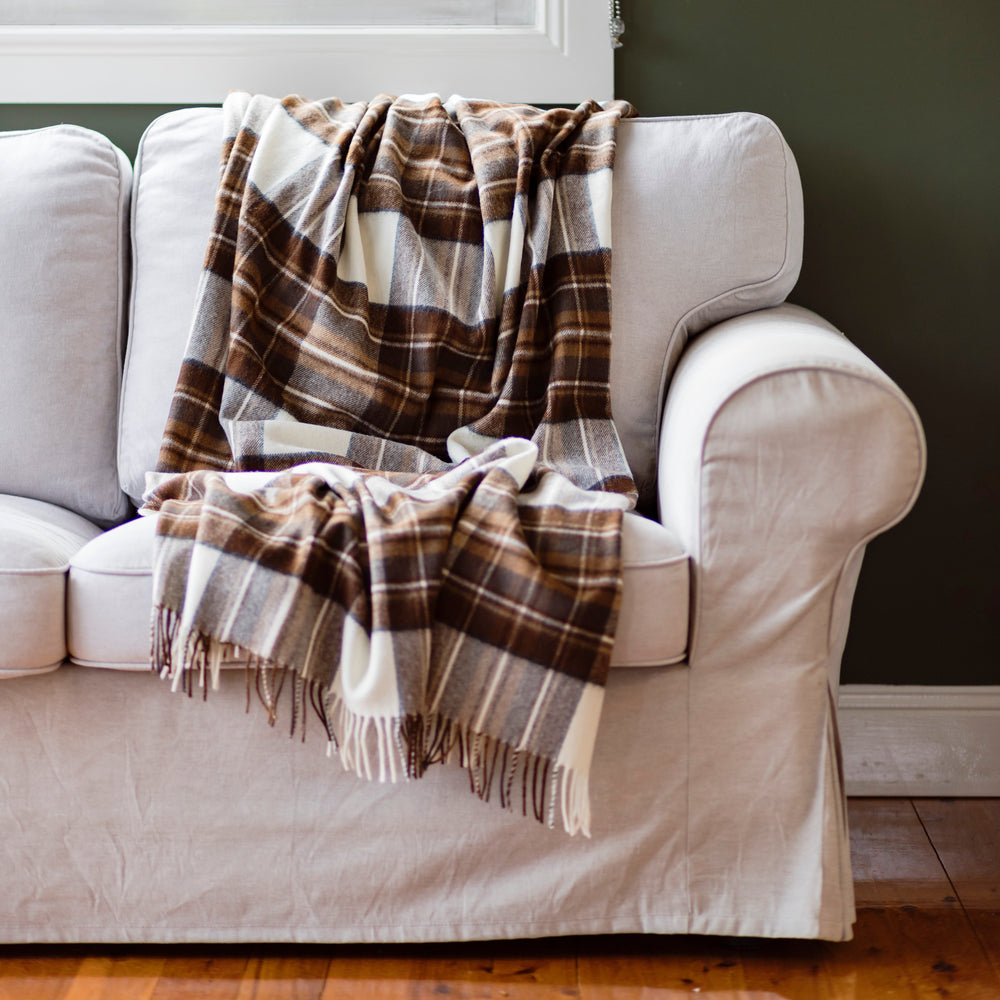 Heritage Collection | Merino Wool Tartan Throws | Malt