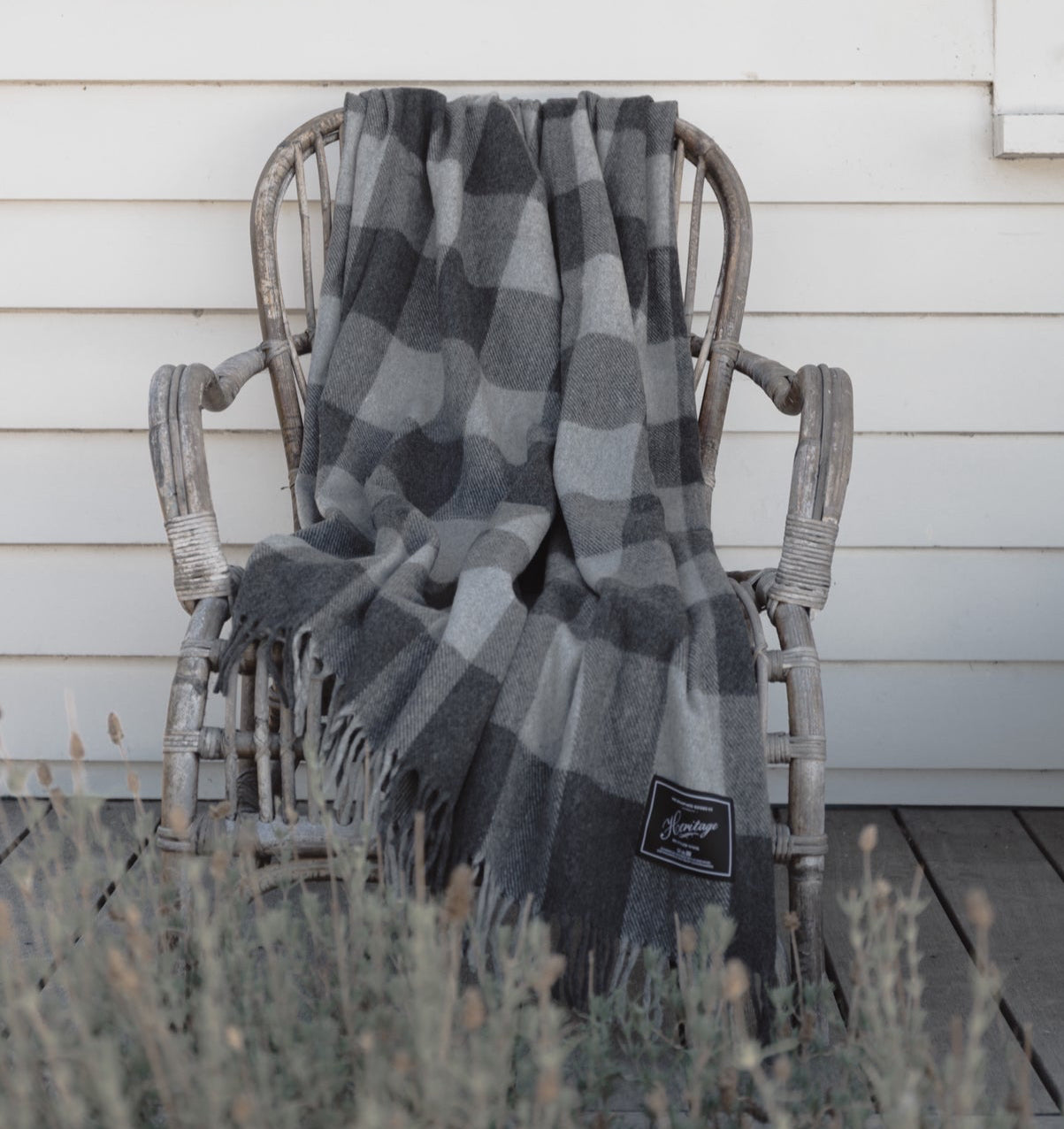 Heritage Collection | Recycled Wool Tartan Blankets | Smoke