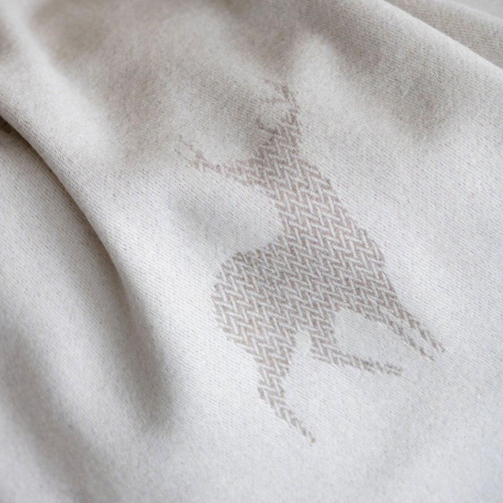 Close-up of beige fabric with a subtle pattern