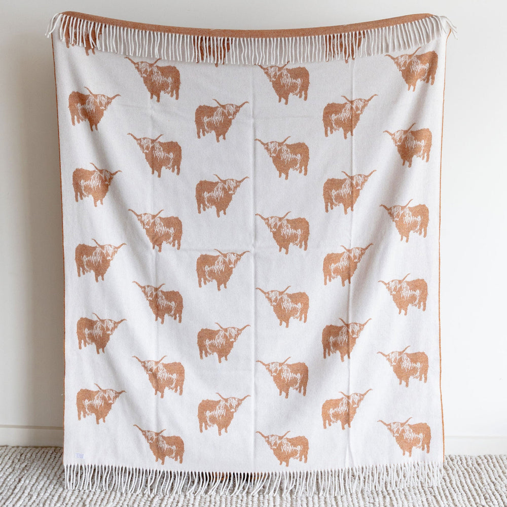 Fauna Collection | Australian Merino Wool Throws | Highland Cow