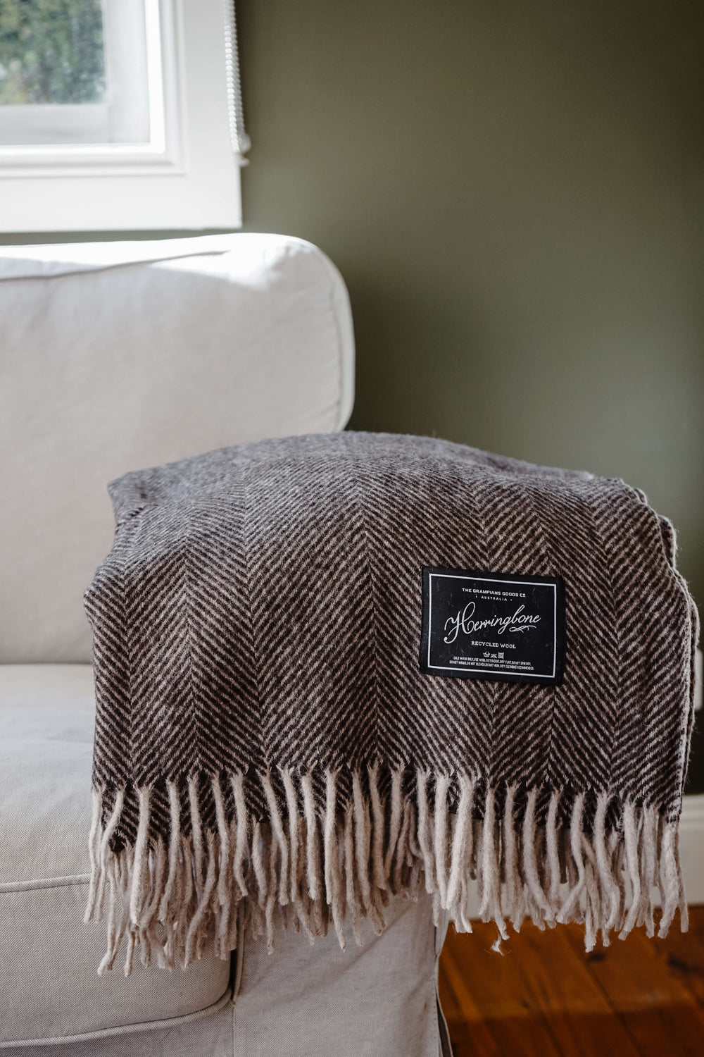 Treacle | Limited Edition | Recycled Wool Herringbone Blanket