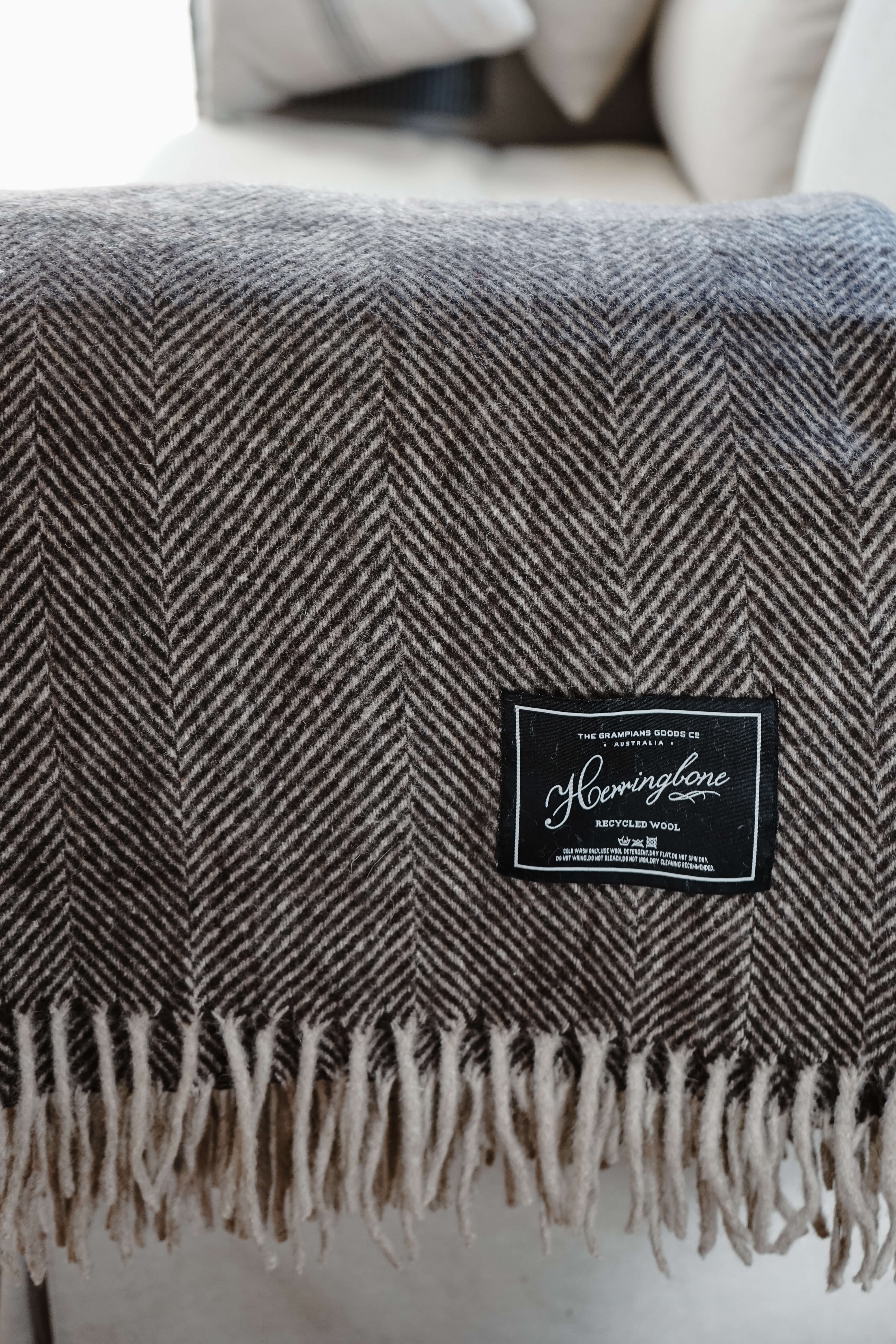 Treacle | Limited Edition | Recycled Wool Herringbone Blanket