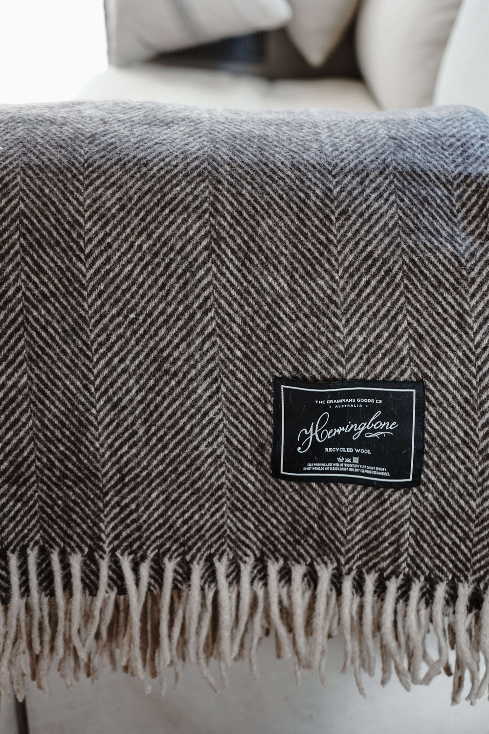 Treacle | Limited Edition | Recycled Wool Herringbone Blanket