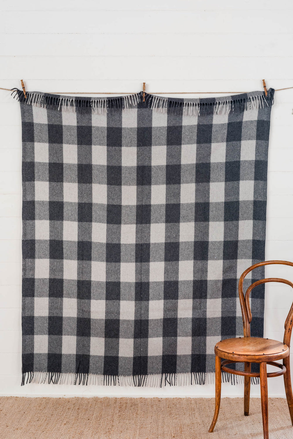 Heritage Collection | Recycled Wool Tartan Blankets | Smoke