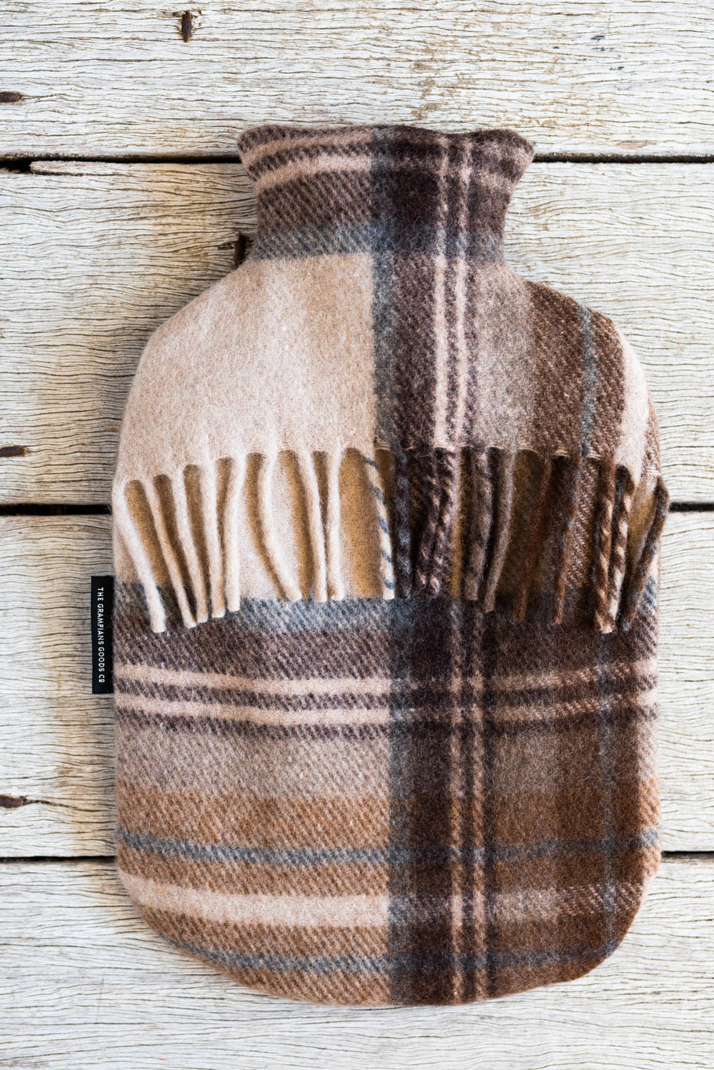 Recycled Wool Tartan Hot Water Bottle Covers | Malt