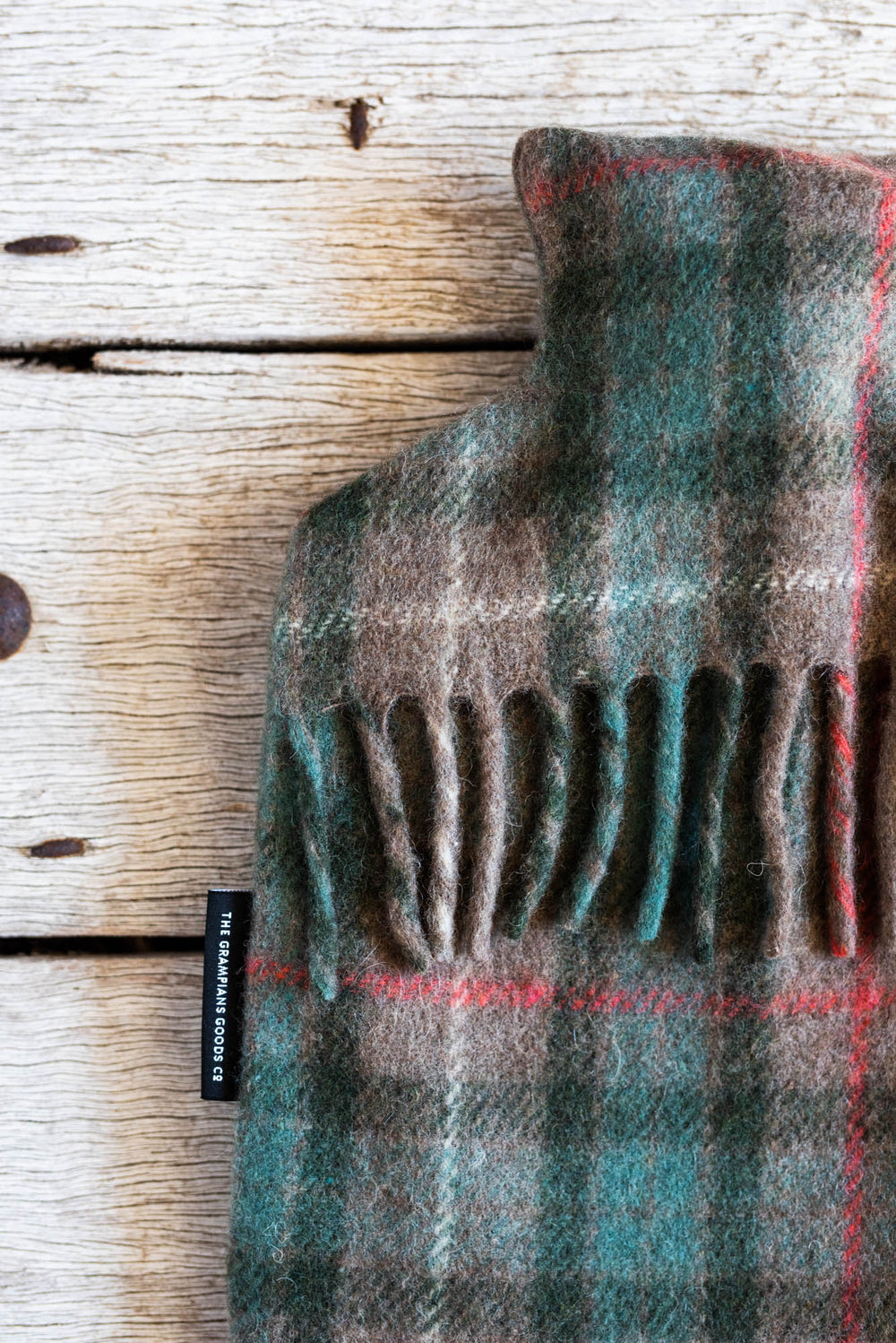 Recycled Wool Tartan Hot Water Bottle Covers | Hunter