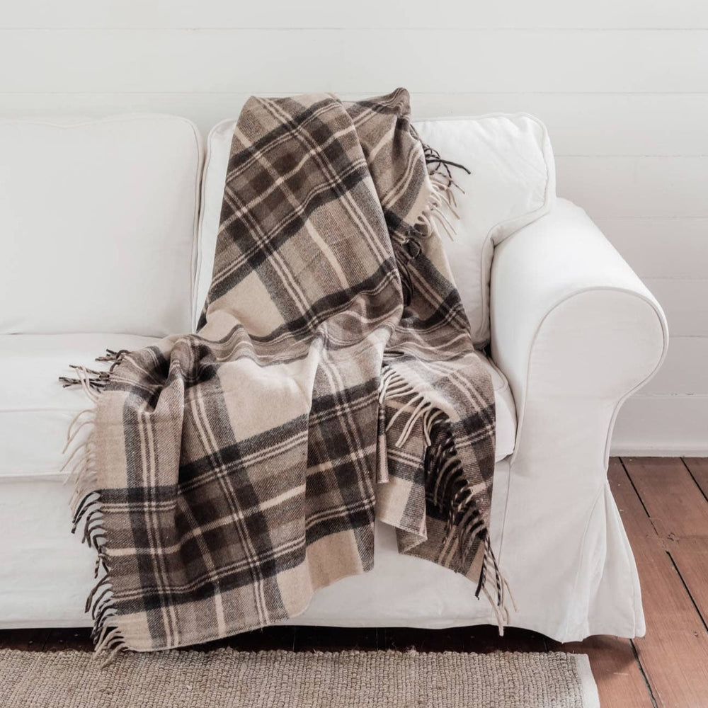 Heritage Collection | Recycled Wool Tartan Blankets | Malt