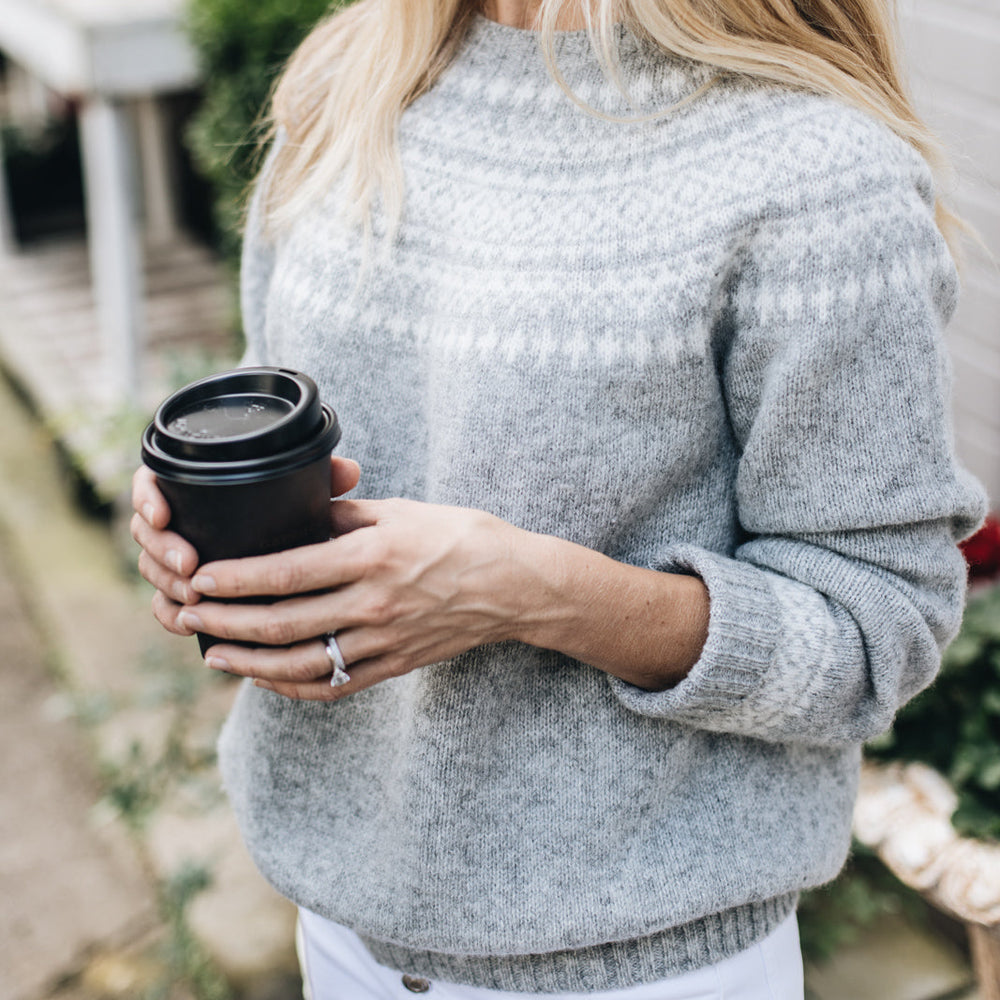 Pure Wool Fair Isle Knit | Mineral
